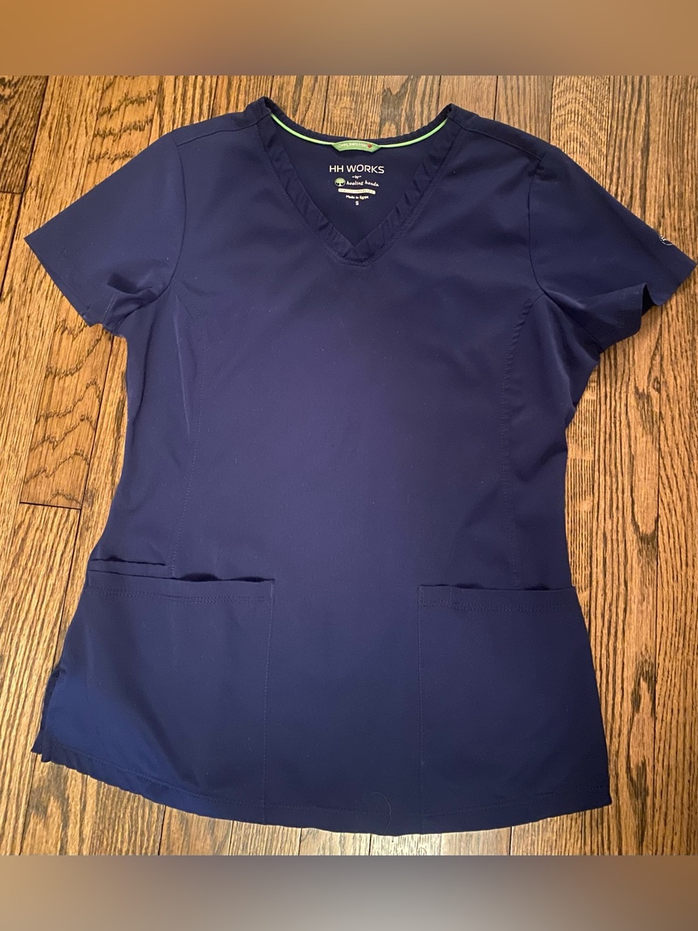 Women's V-Neck Scrub Top - Navy